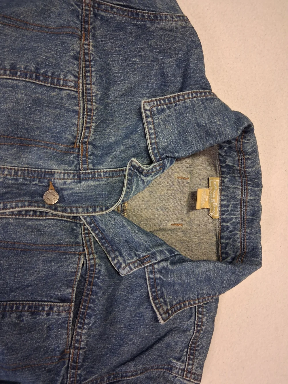 Women's Blue Denim Button-Front Jacket with Patch Pockets - Picture 5 of 13